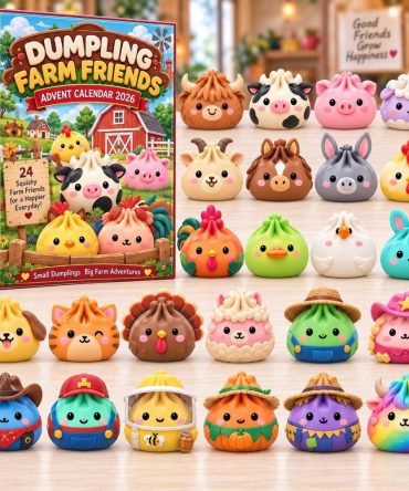 Dumpling Farm Friends Holiday Countdown 2026 — 24-Day Advent Calendar With Cute Farm Animal Acrylic Charms, Child-Friendly