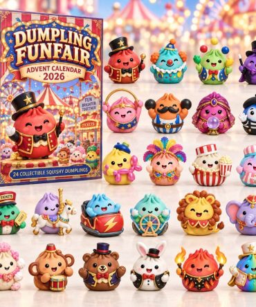 Dumpling Funfair Festive Countdown 2026 — 24-Day Advent Calendar With Carnival Acrylic Charms, Playful Holiday Set