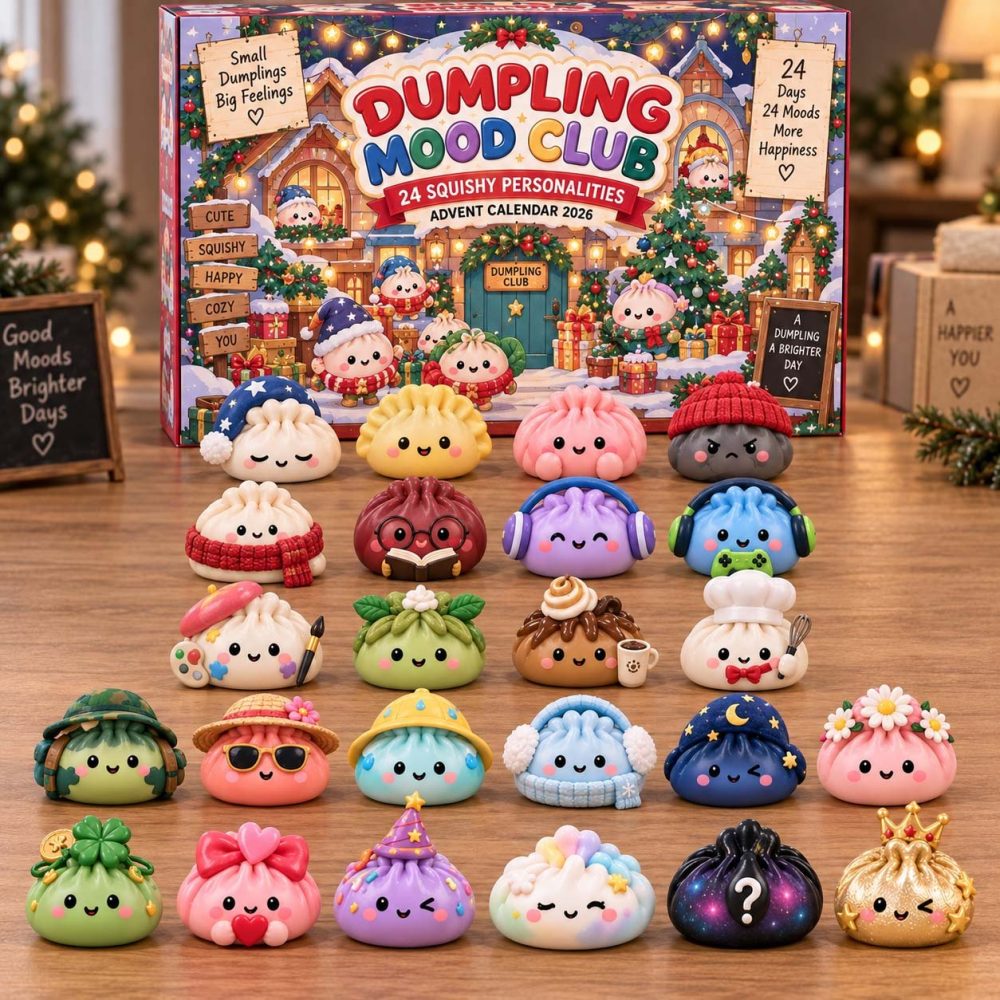 Dumpling Mood Club 2026 Holiday Countdown Calendar — 24-Day Acrylic Charm Advent Featuring Cute Emotive Dumpling Characters