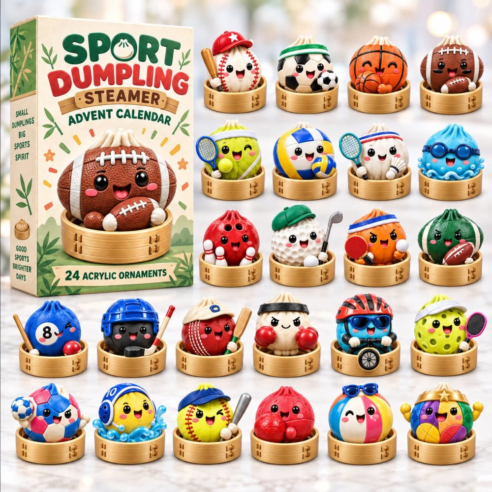 Dumpling Sport Advent Calendar — 24-Day Athletic-Themed Acrylic Charm Countdown For Fans Of Cute Sports Collectibles