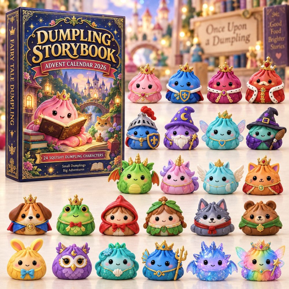 Dumpling Storybook Countdown 2026 — 24-Day Advent Calendar With Fairy-Tale Acrylic Charms, Imaginative Holiday Gift