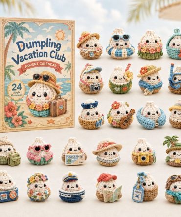Dumpling Vacation Club Advent 2026 — 24-Day Cute Dumpling Charms Countdown, Fun Holiday Gift For Fans