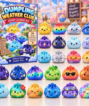 Dumpling Weather Club Countdown 2026 — 24-Day Advent Calendar With Weather-Themed Acrylic Charms, Educational Gift