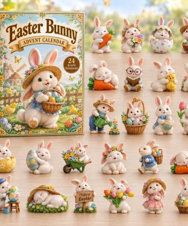 2026 Easter Bunny Countdown Calendar - 24-Day Acrylic Charm Collectible & Holiday Gift For Kids And Adults