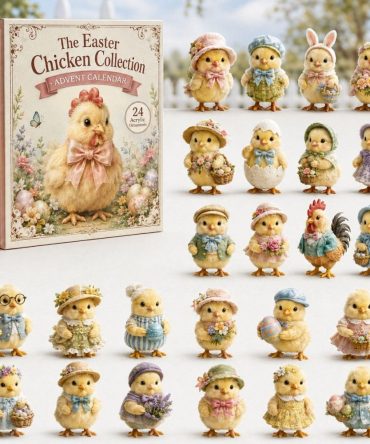 Easter Chick 2026 Advent Calendar — 24-Day Acrylic Charm Countdown, Spring Holiday Gift, Cute Farm Animal Stocking Stuffer
