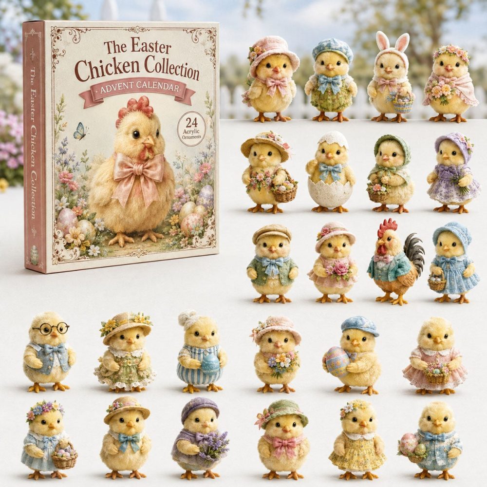 Easter Chick 2026 Advent Calendar — 24-Day Acrylic Charm Countdown, Spring Holiday Gift, Cute Farm Animal Stocking Stuffer