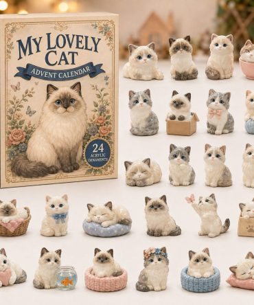 Elegant Cat Felines 2026 Advent Calendar — 24-Day Acrylic Cat Charms, Luxurious Kitty Countdown Gift For Cat Lovers