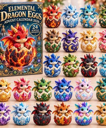 Elemental Dragon Egg Advent Countdown 2026 — 24-Day Collectible Acrylic Charm Calendar For Fantasy Fans & Holiday Gifts