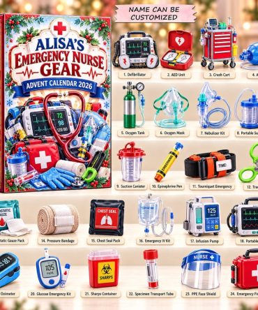 2026 Emergency Nurse Gear Advent Calendar - 24-Day Acrylic Charity Charm Countdown, Medical Emergency Tools Theme Gift For Nurses