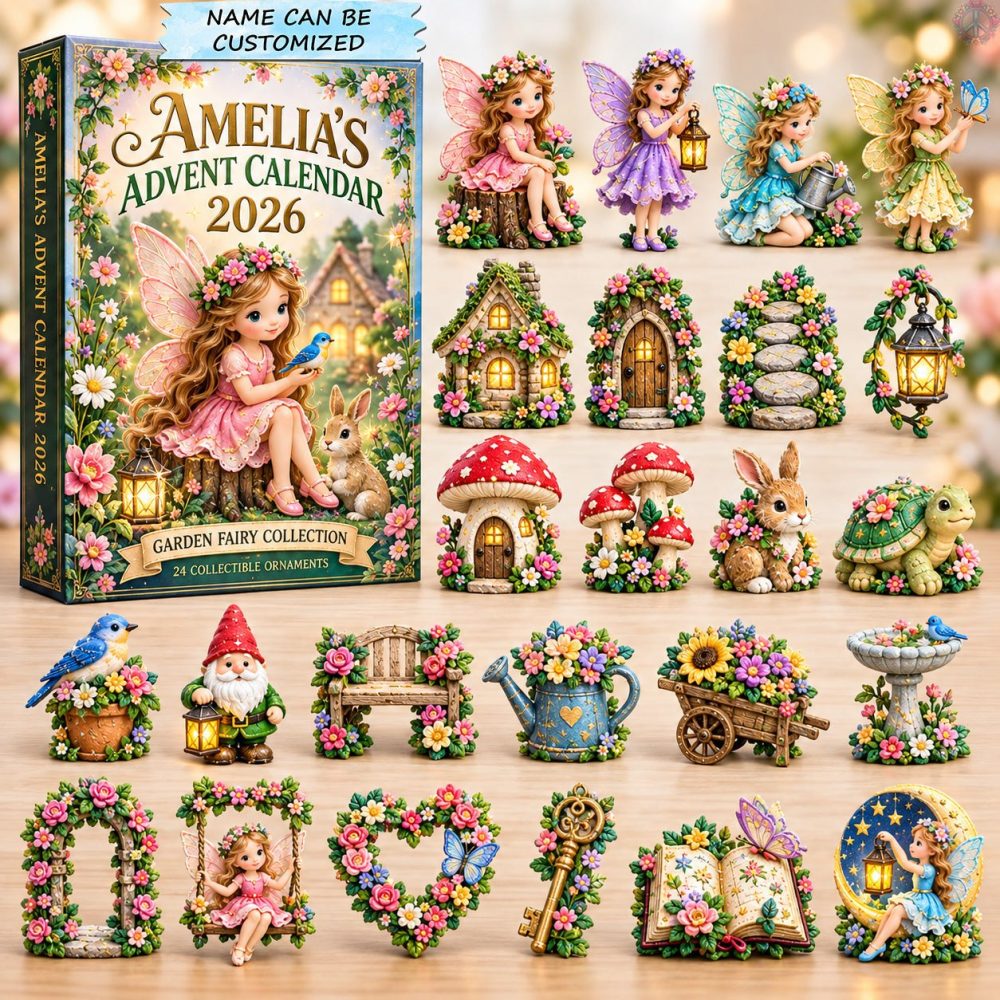Enchanted Fairy Garden 2026 Magical Countdown — 24-Day Fairy-Themed Advent Calendar With Acrylic Charms, Whimsical Holiday Gift For Kids