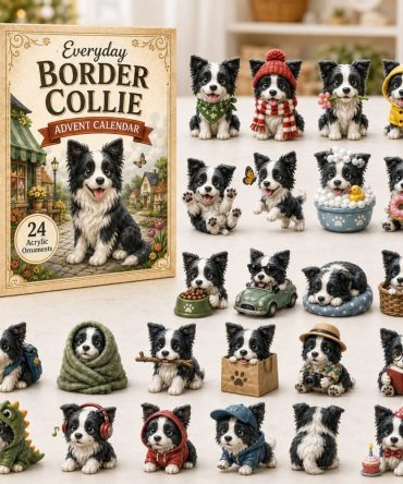 Border Collie 2026 Advent Countdown — 24-Day Acrylic Charm Calendar, Smart Dog Themed Holiday Gift & Collectible Keepsake