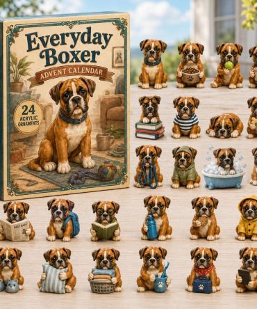 2026 Everyday Boxer Dog Countdown Calendar — 24 Boxer-Themed Acrylic Charms, Gift For Boxer Owners & Fans