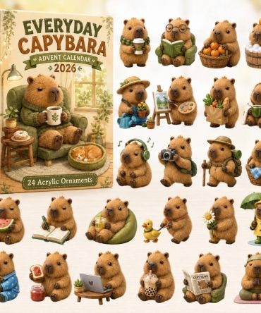 Everyday Capybara Advent Calendar 2026 — 24-Day Acrylic Charm Countdown, Relaxed Capybara Gifts For Animal Enthusiasts & Collectors