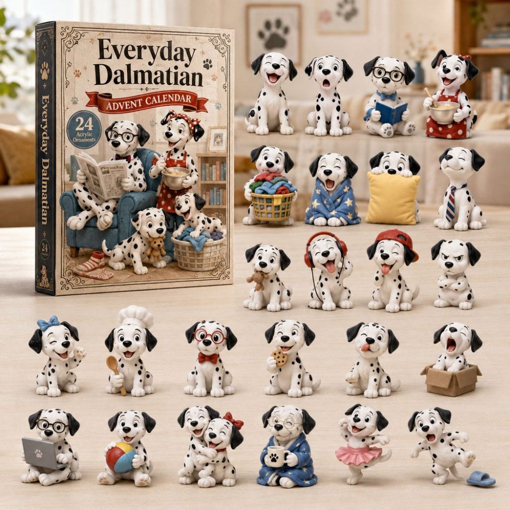 Everyday Dalmatian Blue 2026 Advent Calendar — 24-Day Acrylic Charm Countdown With Stylish Blue Dalmatian Icons