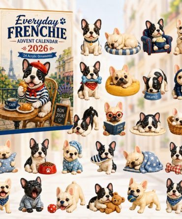 2026 Everyday Frenchie Advent Calendar - 24-Day Countdown With Playful Acrylic Charms, Stylish Gift For French Bulldog Fans