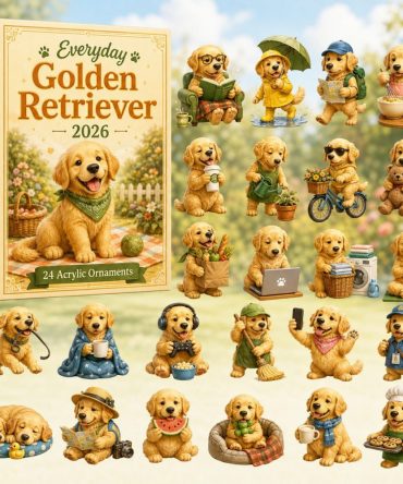 2026 Everyday Golden Retriever Advent Calendar - 24-Day Countdown With Classic Acrylic Charms, Heartfelt Gift For Golden Lovers