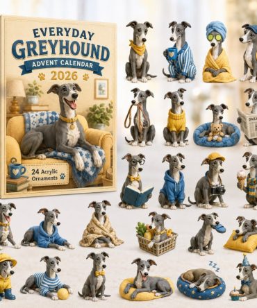 2026 Everyday Greyhound Cozy Advent Calendar – 24-Day Acrylic Charms Countdown, Warm Dog-Themed Keepsake Set