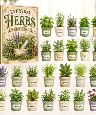 2026 Everyday Herbs Advent Calendar - 24-Day Botanical Countdown With Acrylic Charms, Perfect Gift For Gardeners & Herb Lovers