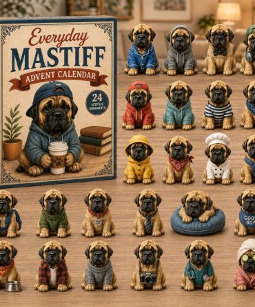 Everyday Mastiff 2026 Advent Calendar — 24-Day Countdown With Big-Hearted Mastiff Acrylic Charms, Gift For Dog Lovers