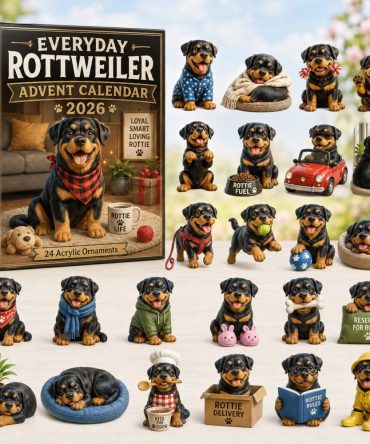 2026 Everyday Rottweiler Advent Calendar - 24-Day Countdown With Sturdy Acrylic Charms, Bold Gift For Rottie Fans & Collectors