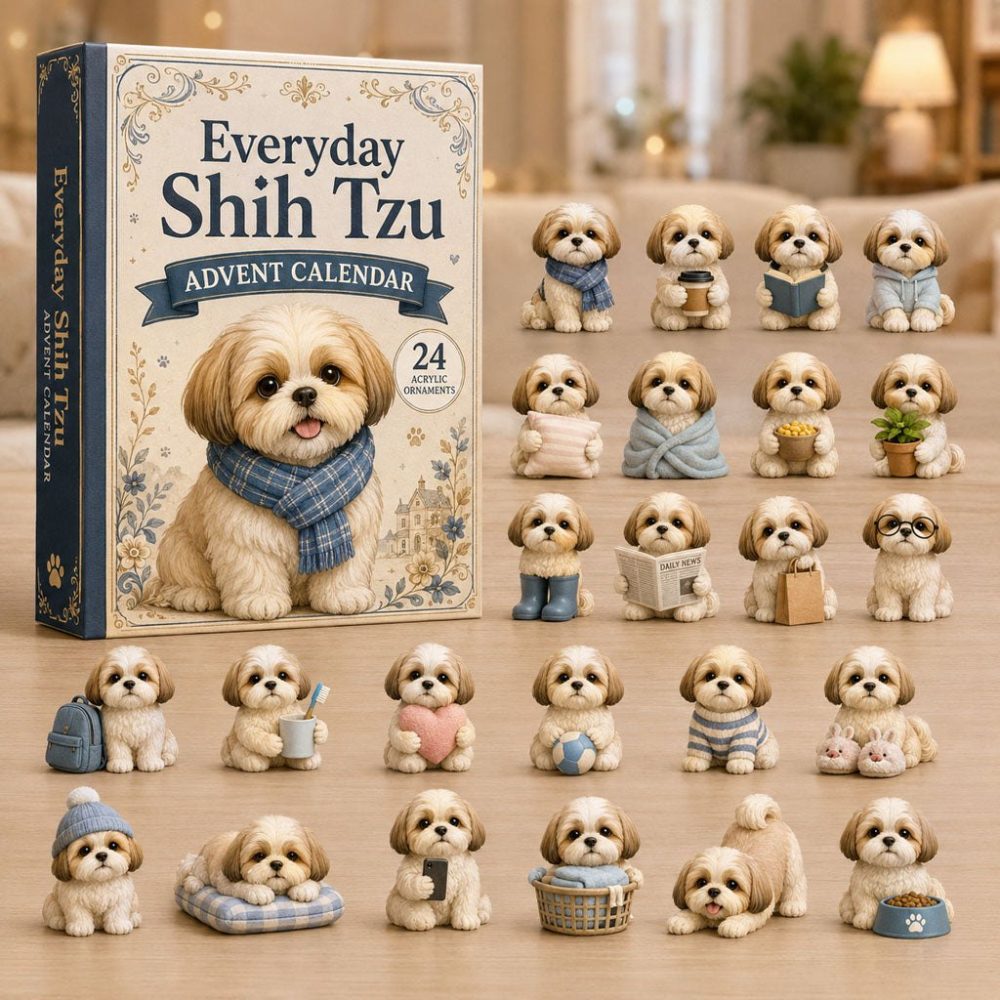 Everyday Shih Tzu Advent Countdown 2026 — 24-Day Acrylic Charm Calendar For Dog Lovers, Cute Shih Tzu Gifts & Collectible Keepsakes