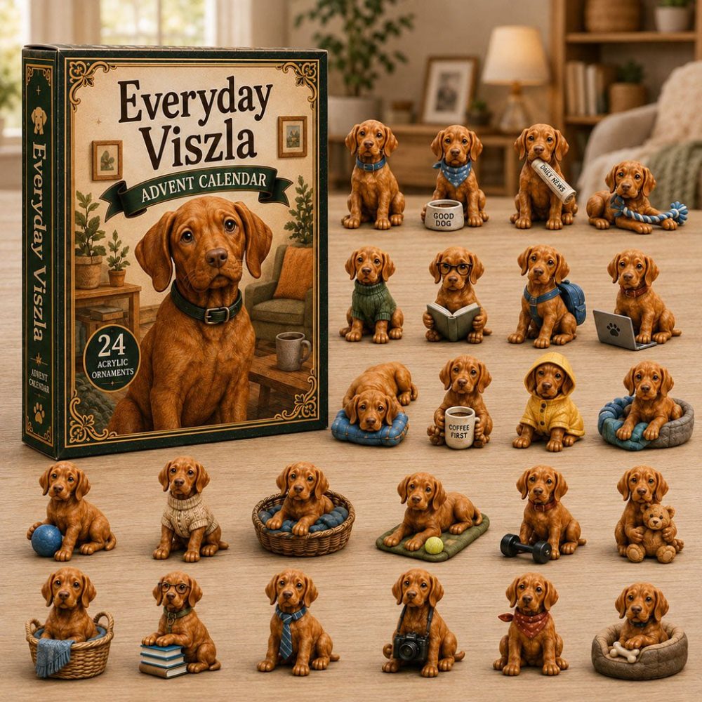 Everyday Vizsla Pups 2026 Advent Calendar — 24-Day Acrylic Charm Collection For Dog Lovers, Cute Puppy Keepsakes