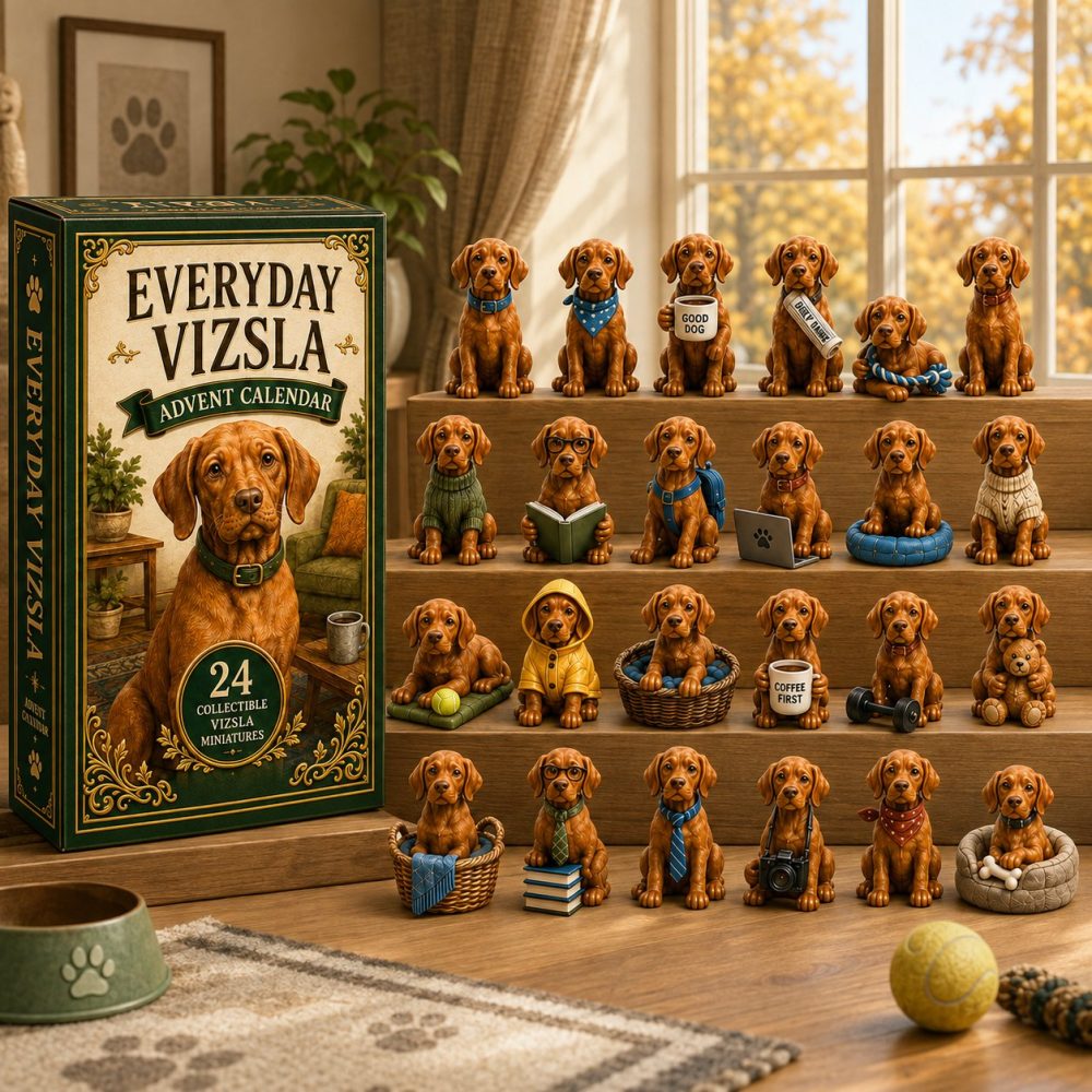 Vizsla Steps 24-Day Advent Calendar 2026 — Walking-Themed Acrylic Charms, Daily Countdown For Active Dog Owners