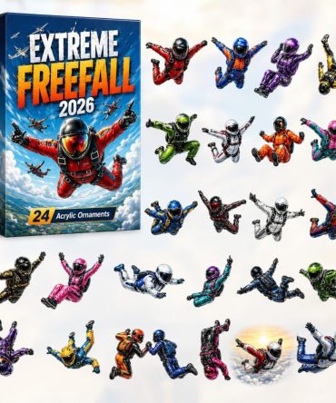 Extreme Freefall Adventure Countdown Calendar 2026 - 24-Day Acrylic Charm Set, Thrill-Seeker Gift & Collectible