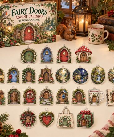 Fairy Doors Holiday Countdown 2026 - 24 Enchanting Mini Acrylic Doors, Reusable Magical Advent Gift For Kids & Decor