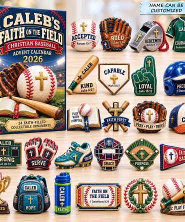Faith & Baseball 24-Day Devotional Countdown - Acrylic Charm Set With Scripture & Sports-Themed Daily Gifts For Fans