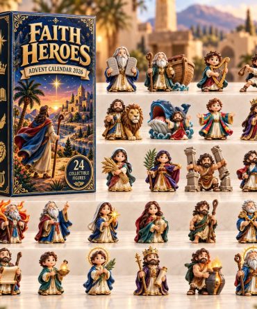 Faith Heroes 2026 Inspirational Countdown — 24-Day Acrylic Charm Advent Calendar, Saints & Faith Figures Gift For Families