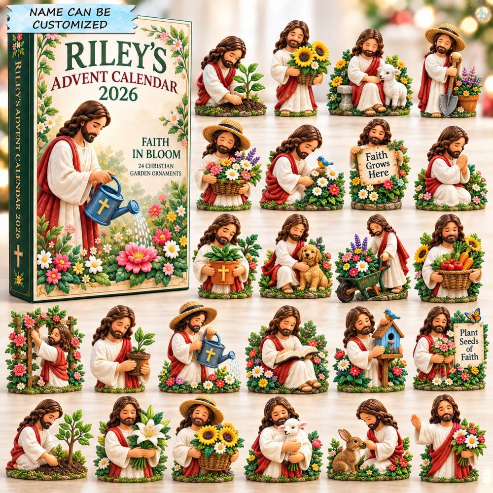 Faith In Bloom 2026 Inspirational Countdown — 24-Day Floral Faith Advent Calendar With Acrylic Charms, Perfect Christian Gift & Keepsake