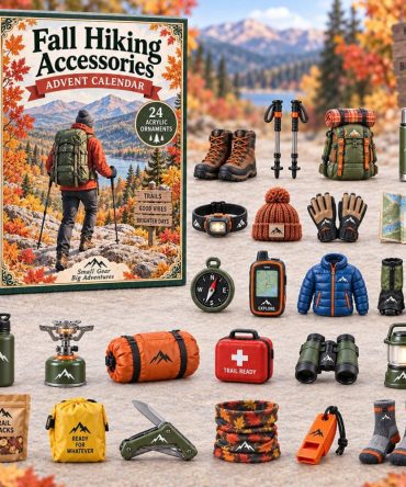 Fall Hiking Accessories 24-Day Advent Set 2026 - Acrylic Charm Countdown For Campers & Hikers, Practical Outdoor Gift