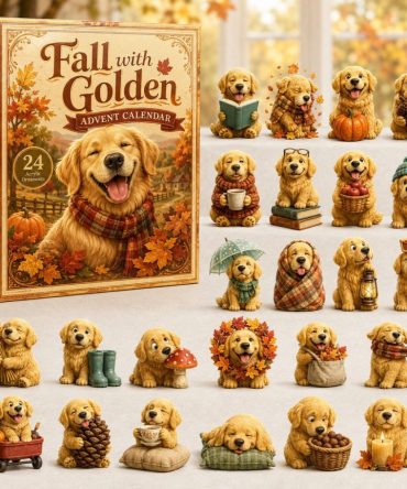Golden Retriever Fall Advent Calendar 2026 — 24-Day Acrylic Charm Countdown Gift For Dog Lovers & Seasonal Decor