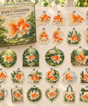 Fancy Goldfish 24-Day Acrylic Charm Countdown — Elegant Fish-Themed Advent Set With 24 Mini Charms, Perfect Holiday Gift For Collectors