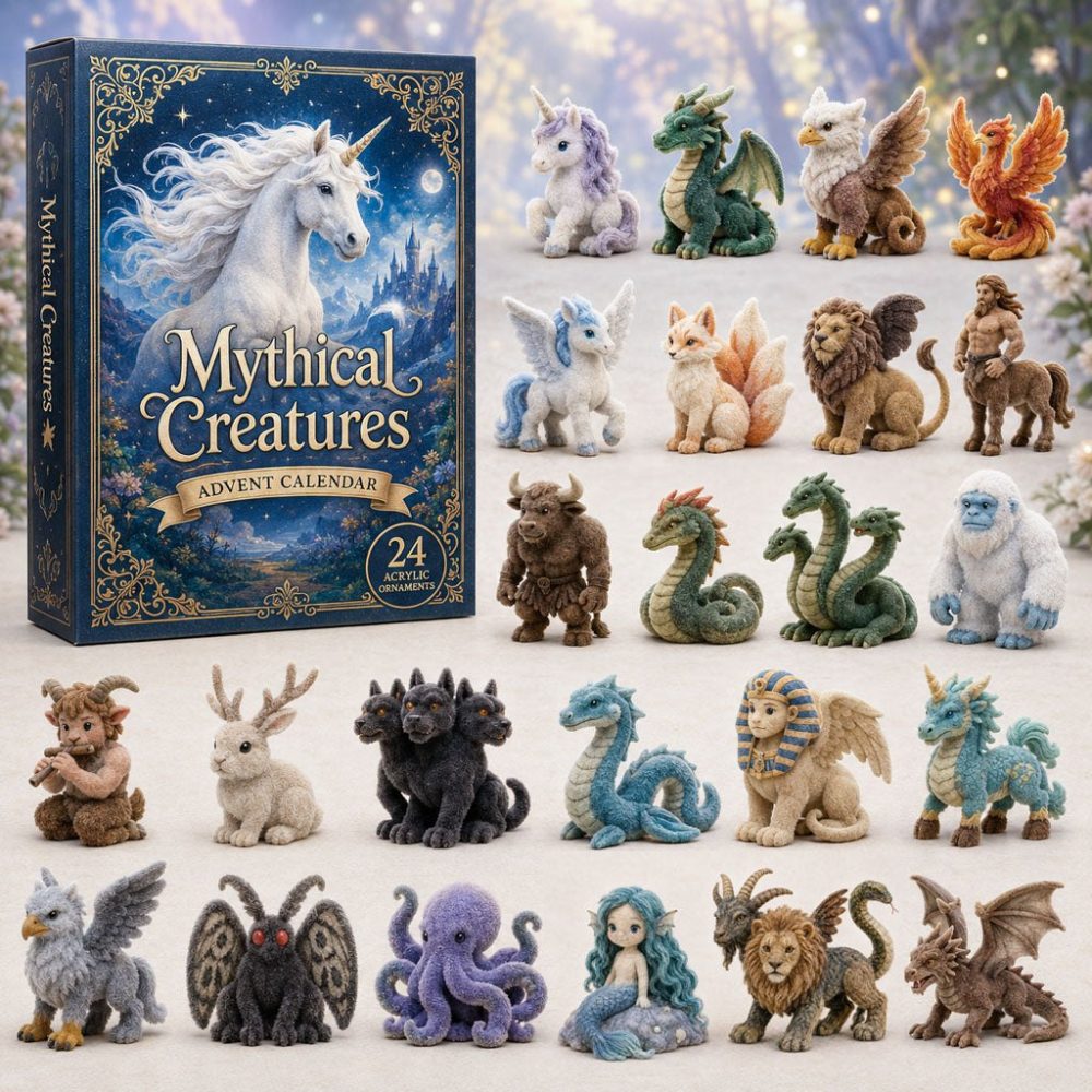 2026 Fantasy Creatures Advent Calendar - 24-Day Magical Countdown With Acrylic Charms, Collectible Mythical Figures & Holiday Gift