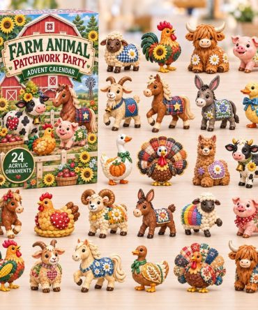 2026 Farm Animal Party Countdown — 24-Day Advent With Playful Acrylic Farm Animal Charms, Family-Friendly Christmas Countdown Kit