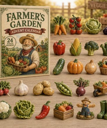 Farmer Garden Holiday Countdown 2026 — 24-Day Rustic Farm Advent With Acrylic Garden Charms, Perfect Gift For Gardeners & Farmhouse Fans