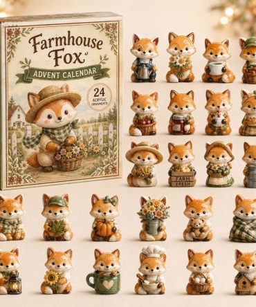 Farmhouse Fox Holiday Countdown 2026 — 24-Day Rustic Advent With Charming Acrylic Fox Charms, Great Gift For Nature & Animal Lovers