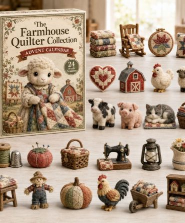 Farmhouse Quilting Holiday Countdown 2026 — 24-Day Rustic Quilter Advent With Acrylic Quilting Charms, Charming Gift For Sewists