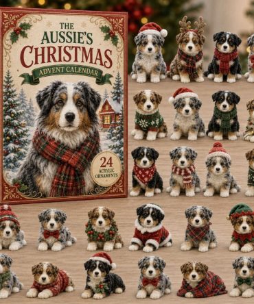 Australian Shepherd Holiday Countdown 2026 — 24-Day Festive Advent With Acrylic Dog Charms, Perfect Gift For Aussie Owners & Fans