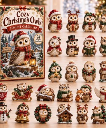 Christmas Owl Festive Countdown 2026 — 24-Day Holiday Advent With Charming Acrylic Owl Charms, Unique Gift For Bird & Nature Fans