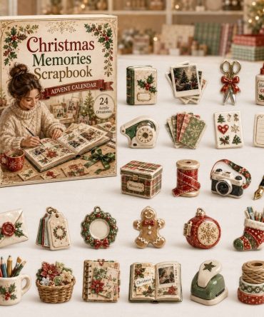 Scrapbooker'S Festive Countdown 2026 — 24-Day Advent With Decorative Acrylic Charms, Perfect Gift For Paper Crafters & Memory Keepers