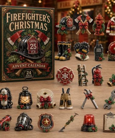 Firefighter Christmas 2026 Advent Calendar — 24 Festive Acrylic Charms, Holiday Tribute To Brave First Responders