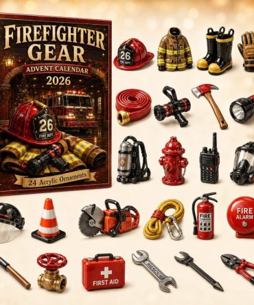 2026 Firefighter Gear Advent Countdown — 24-Day Rescue-Themed Calendar With Durable Acrylic Charms, Perfect Gift For Heroes & Collectors