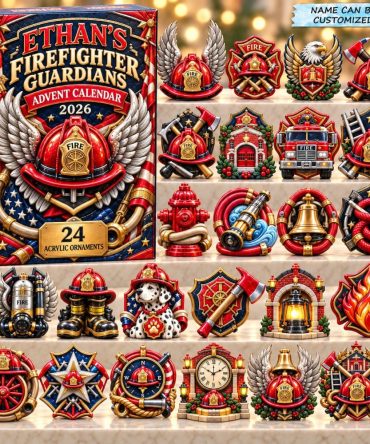 2026 Firefighter Guardians Advent Calendar - 24-Day Acrylic Charm Holiday Countdown, Collectible Firefighter Gift & Emergency Hero Keepsake