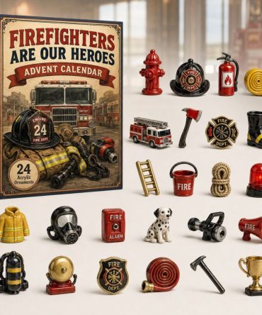 Firefighter Heroes 2026 Advent Calendar — 24-Day Countdown With Action Acrylic Charms, Tribute Gift For Firefighters