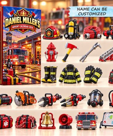 2026 Firehouse Gear Countdown Calendar – 24-Day Acrylic Charms, Firefighter-Themed Ornaments For Kids & First Responder Gifts