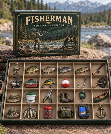 Fisherman Legacy 24-Day Collectible Advent Calendar 2026 — Acrylic Fishing Charm Countdown For Anglers & Keepsake Gift