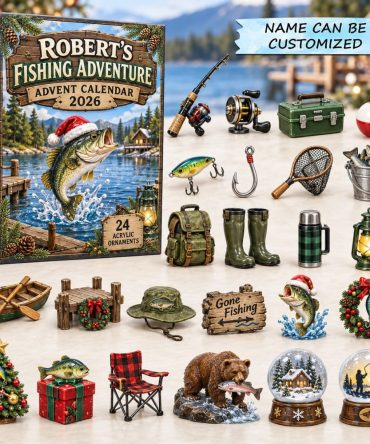2026 Fly Fishing Adventure Countdown - 24-Day Acrylic Charm Advent Calendar, Stream & Wader-Themed Gift For Anglers